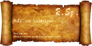Róza Szabina névjegykártya