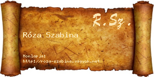 Róza Szabina névjegykártya