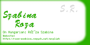 szabina roza business card